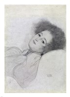 Framed Portrait of a Young Woman Reclining
