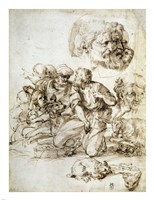 Framed Group of Shepherds, and Other Studies