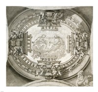 Framed Study for a Ceiling with the Virgin and Christ in Glory