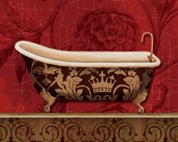 Framed 'Royal Red Bath II' border=