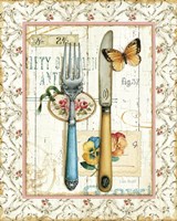 Framed Rose Garden Utensils I