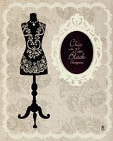 Framed 'Chic Dress Form I' border=