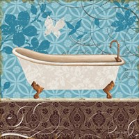 Framed 'Eco Motif Bath I' border=