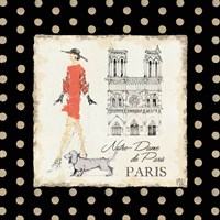 Framed 'Ladies in Paris IV' border=