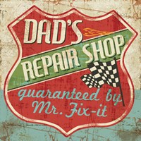 Framed Mancave IV - Dads Repair Shop