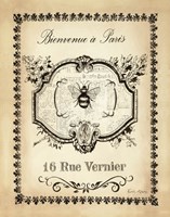 Framed Paris Bees I