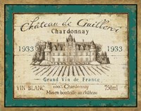 Framed French Wine Label IV