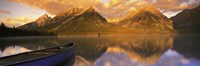Framed Mountains Reflecting in Canoe Leigh Lake, Grand Teton National Park