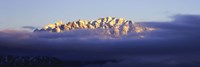 Framed Snowcapped Mountains at Dawn, Grand Teton National Park