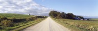 Framed Dirt road leading to a church, Iowa, USA