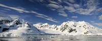 Framed Mountains and glaciers, Paradise Bay, Antarctic Peninsula