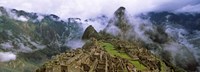 Framed High Angle View of Machu Picchu, Peru