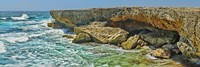 Framed Rock formations at the coast, Aruba