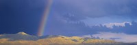 Framed Rainbow over mountain, Anza Borrego Desert State Park, Borrego Springs, San Diego County, California, USA