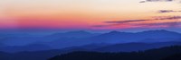 Framed Blue & Pink Sunset at Clingmans Dome,Tennessee