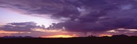 Framed Thunderstorm clouds at sunset, Phoenix, Arizona, USA