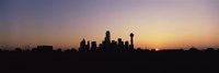 Framed Sunrise Skyline Dallas TX USA