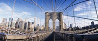 Framed Railings of a bridge, Brooklyn Bridge, Manhattan, New York City, New York State, USA, (pre Sept. 11, 2001)