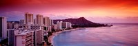 Framed Sunset Honolulu Oahu HI USA