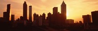 Framed Sunset Skyline, Atlanta, Georgia, USA