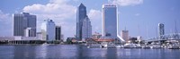 Framed Skyscrapers at the waterfront, Main Street Bridge, St. John's River, Jacksonville, Florida, USA