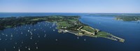 Framed Aerial view of a fortress, Fort Adams, Newport, Rhode Island, USA