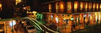Framed Bourbon Street at night, New Orleans LA