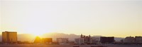 Framed Sunrise over a city, Las Vegas, Nevada, USA