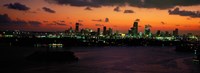 Framed Miami at night, Florida