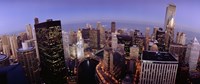 Framed USA, Illinois, Chicago, Chicago River, High angle view of the city