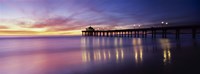 Framed Reflection of a pier in water, Manhattan Beach Pier, Manhattan Beach, San Francisco, California, USA