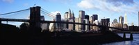 Framed Skyscrapers at the waterfront, Brooklyn Bridge, East River, Manhattan, New York City, New York State, USA