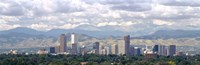 Framed Clouds over skyline and mountains, Denver, Colorado, USA