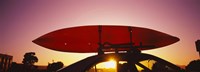 Framed Close-up of a kayak on a car roof at sunset, San Francisco, California