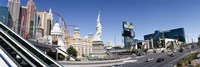 Framed Buildings in a city, New York New York Hotel, MGM Casino, The Strip, Las Vegas, Clark County, Nevada, USA