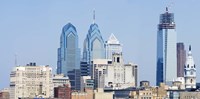 Framed Skyscrapers in a city, Philadelphia, Philadelphia County, Pennsylvania, USA