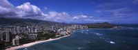 Framed Buildings at the waterfront, Waikiki Beach, Honolulu, Hawaii