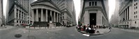 Framed 360 degree view of buildings, Wall Street, Manhattan, New York City, New York State, USA