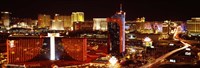 Framed Las Vegas Skyline Lit Up at Night