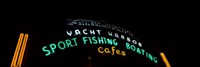 Framed Low angle view of a neon signboard, Santa Monica Pier, Santa Monica, Los Angeles County, California, USA