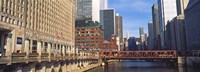 Framed Building at the waterfront, Merchandise Mart, Chicago River, Chicago, Cook County, Illinois, USA