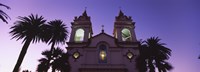 Framed Low angle view of a cathedral at night, Portuguese Cathedral, San Jose, Silicon Valley, Santa Clara County, California, USA