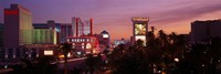 Framed Casinos At Twilight, Las Vegas, Nevada, USA