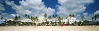 Framed Hotels on the beach, Art Deco Hotels, Ocean Drive, Miami Beach, Florida, USA