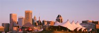 Framed Morning skyline & Pier 6 concert pavilion Baltimore MD USA