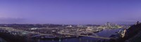 Framed Aerial view of a city, Pittsburgh, Allegheny County, Pennsylvania, USA