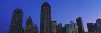 Framed Low angle view of buildings at dusk, Dallas, Texas, USA