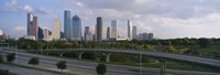 Framed Houston Skyline from a Distance, Texas, USA