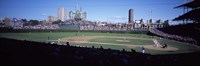 Framed Baseball match in progress, Wrigley Field, Chicago, Cook County, Illinois, USA
