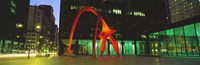 Framed Alexander Calder Flamingo, Chicago, Illinois, USA